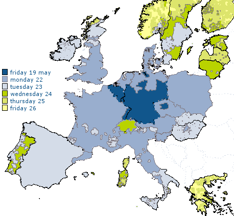 Delivery date of the World Map