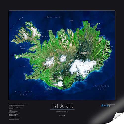 Island Karte von Albedo39.