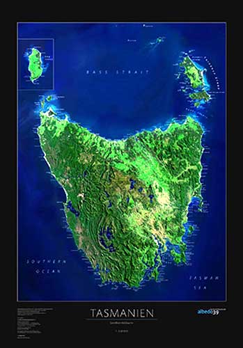 Tasmanien Karte von Albedo39.