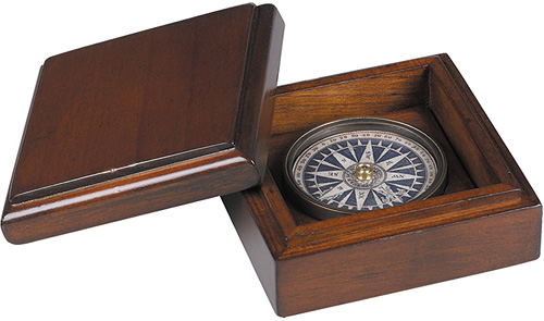 Antiker Kompass und Box von AM.