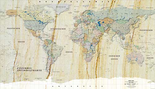 Welt Karte von Columbus.