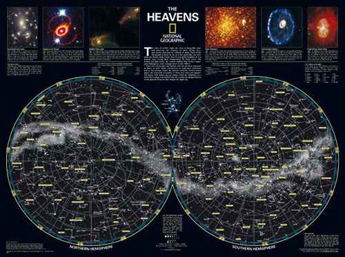 Poster Astronomie: der Sternenhimmel von National Geographic.