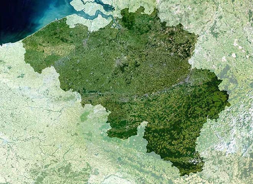 Belgien Karte von Planet Observer.