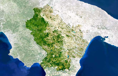 Basilicata Map from Planet Observer.