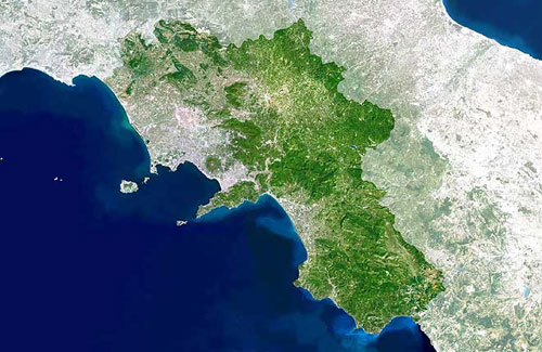 Campania Karte von Planet Observer.