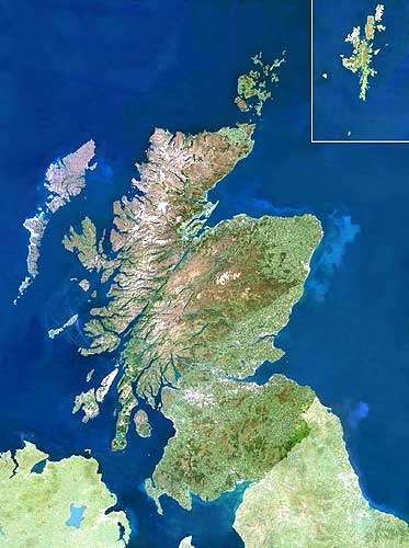 Scotland Map from Planet Observer.