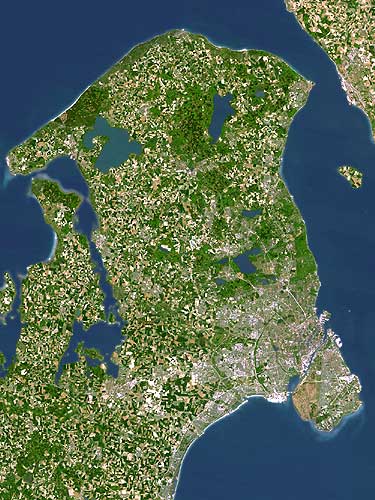 Carte de Kbenhavn et Nord-Sjlland de Planet Observer.