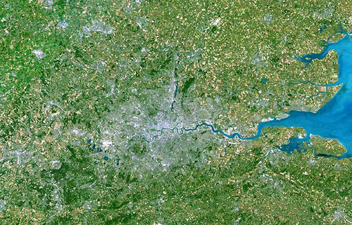 London Stadtplan oder Stadtkarte von Planet Observer.