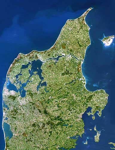 Carte de Midt-et- Nordjylland de Planet Observer.