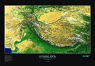 Himalaya / Tibet Karte. Bitte Bild klicken um die Artikelseite zu sehen.