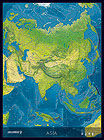 Asien Karte. Bitte Bild klicken um die Artikelseite zu sehen.