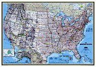 Variante plastifie de l'article: Carte des Etats-Unis de la srie “Classic” (rf. 0-7922-9333-9)