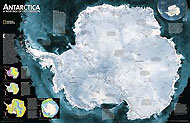 Carte de l'Antarctique (Vue Satellite). Cliquez sur l'image pour voir la fiche dtaille de l'article.