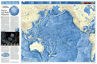 Pazifischer Ozean Karte (mit Meeresrelief). Bitte Bild klicken um die Artikelseite zu sehen.