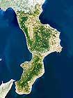 Calabria Karte von Planet Observer.
