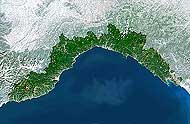 Liguria Karte. Bitte Bild klicken um die Artikelseite zu sehen.