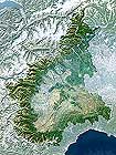 Piemont Karte von Planet Observer.