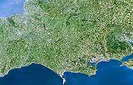 Somerset and Dorset Karte von Planet Observer.