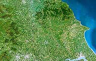 North Yorkshire Karte. Bitte Bild klicken um die Artikelseite zu sehen.