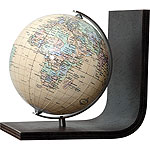 Variant of the Bookend World Globe Azzurro with a cartography Royal