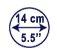 diameter in cm and inch