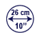 diameter of the sphere in cm and inch