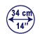 diameter in cm and inch