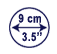 diameter in cm and inch