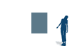 Relative dimensions of the object compared to a person of 1,70m (67"). Small objects are on a table.