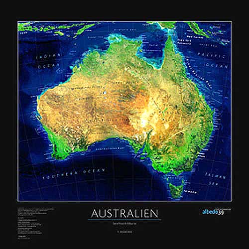Australien Karte von Albedo39.