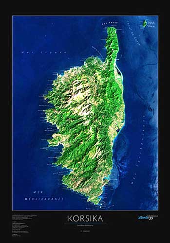Korsika Karte von Albedo39.