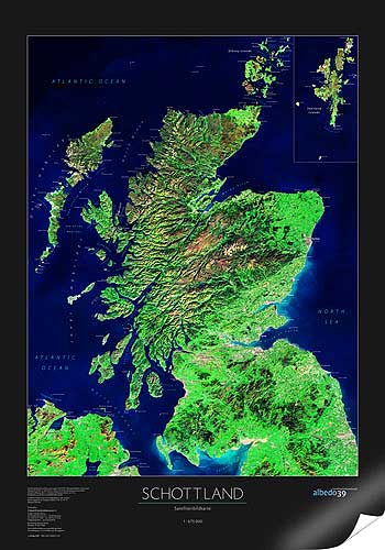 Schotland Karte von Albedo39.