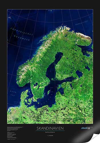 Skandinavien Karte von Albedo39.