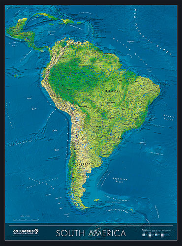 South America Map from Columbus.