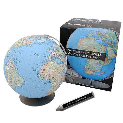 Globe Terrestre Expedition Erde avec lecteur Audio/Video de Columbus.