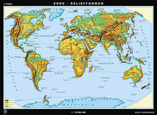 Les grandes zones de relief dans le monde