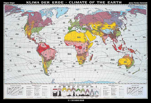 Carte du Monde de Klett-Perthes.