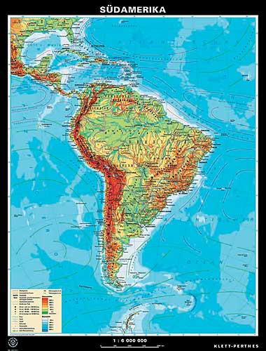 South America Map from Klett-Perthes.