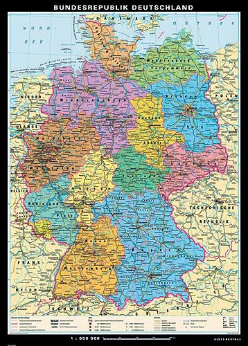 Deutschlandkarte oder Deutschland Karte von Klett-Perthes.