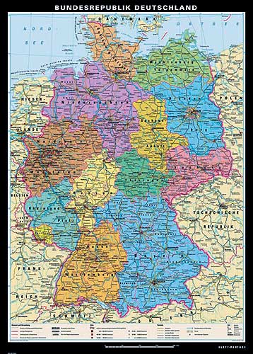 Germany Map from Klett-Perthes.