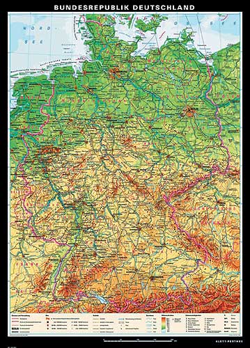 Deutschlandkarte oder Deutschland Karte von Klett-Perthes.