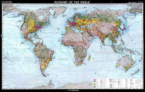 Carte du Monde de Klett-Perthes.