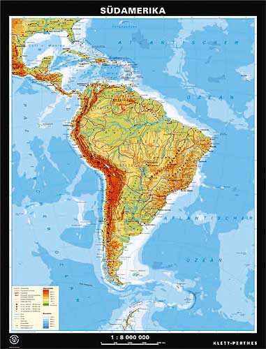 Sud Amerika Karte Oder Landkarte Sud Amerika