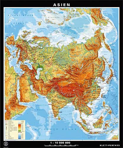 Asia Map from Klett-Perthes.