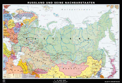 Russia Map from Klett-Perthes.