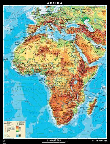 Africa Map from Klett-Perthes.