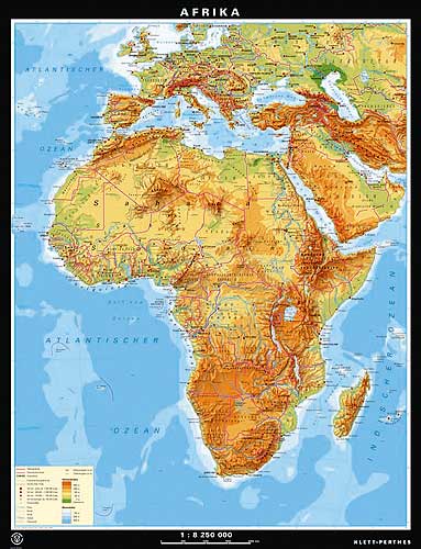 Africa Map from Klett-Perthes.