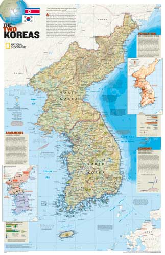 Korea Map from National Geographic.