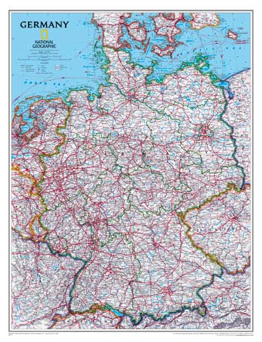 Deutschlandkarte oder Deutschland Karte von National Geographic.