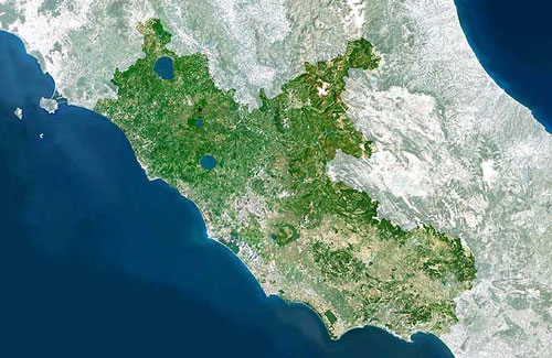 Carte de Lazio de Planet Observer.